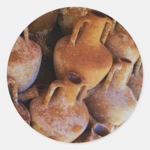 Sticker Rond Amphoras du grec ancien