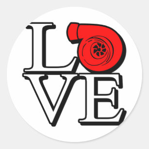 Sticker Rond Amplifiez l'amour