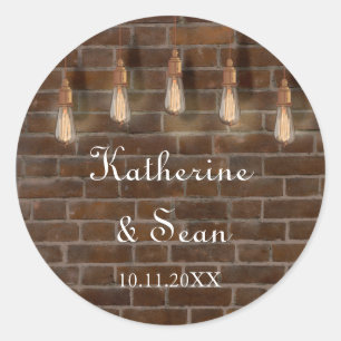 Sticker Rond Ampoules Edison vintage Chic industriel