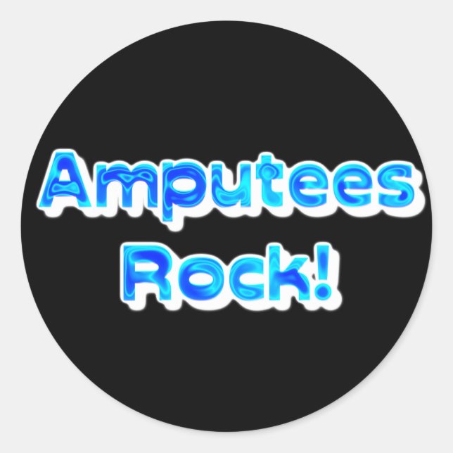 Sticker Rond Amputés Rock ! (Devant)