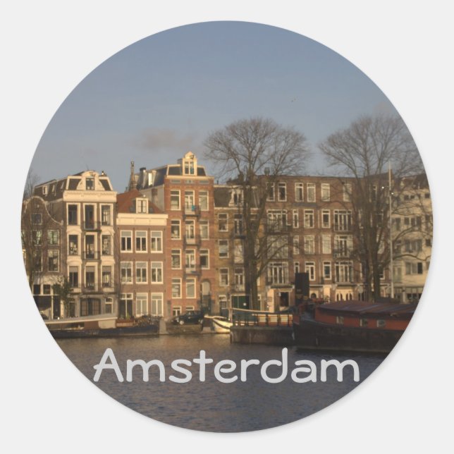 Sticker Rond Amsterdam (Devant)