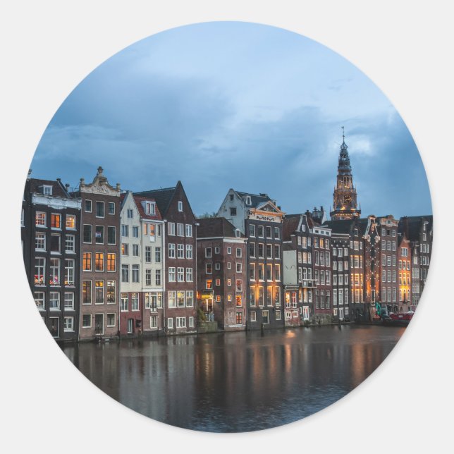 Sticker Rond Amsterdam (Devant)