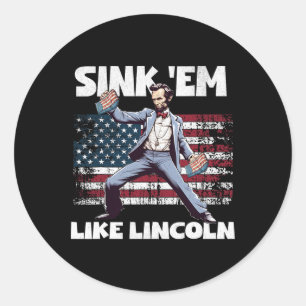 Sticker Rond Amusant 4 juillet Cornhole Ckyard Games Bbq 4 juil