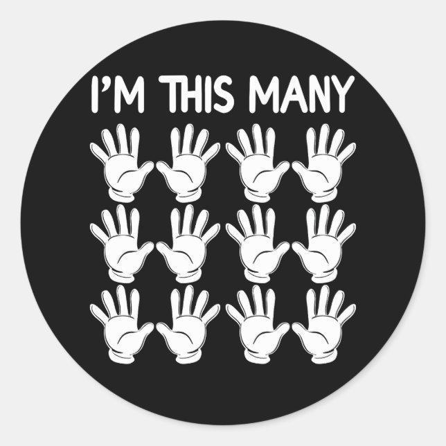 Sticker Rond Amusant 60ème anniversaire Cette main de beaucoup  (Devant)