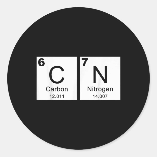 Sticker Rond Amusant 67 Mème Six Sept Prof de science drôle Pér (Devant)