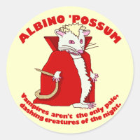 Amusant Albino Possum Vampire Humour animal