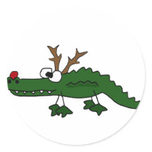 Amusant Alligator de Noël en renne
