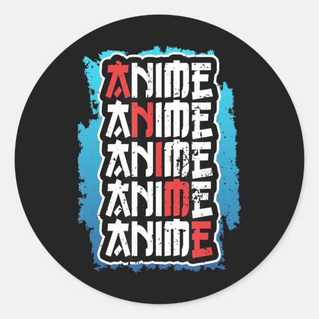 Sticker Rond amusant amateur de dessins animés citation cosplay (Devant)