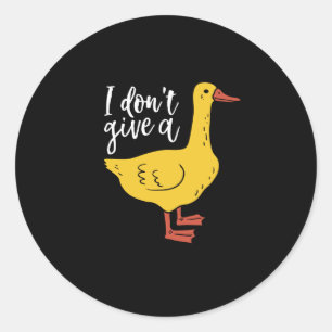 Sticker Rond Amusant animal tournoi et Humour Je ne donne pas d