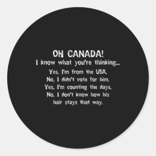 Sticker Rond Amusant Anti Trump Tee - shirts Uni-adultes Noir P