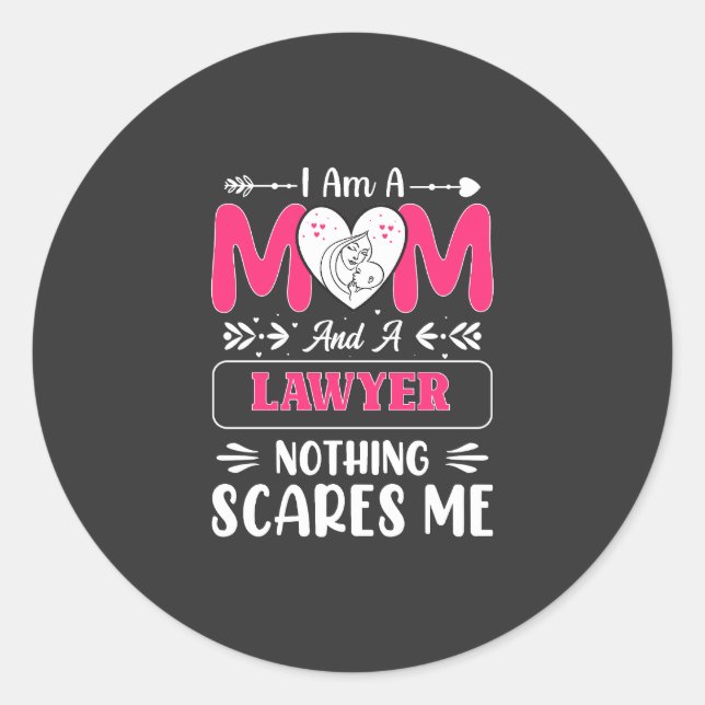 Sticker Rond Amusant Avocat Maman, Avocat Maman (Devant)