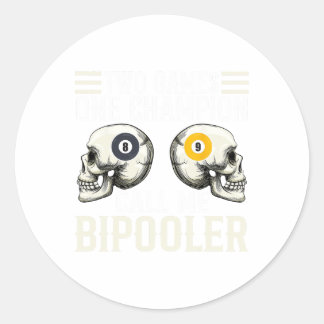 Sticker Rond Amusant Conception De Joueur De Piscine - Pour Les