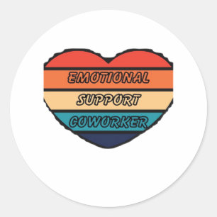 Sticker Rond Amusant d'aide émotionnelle