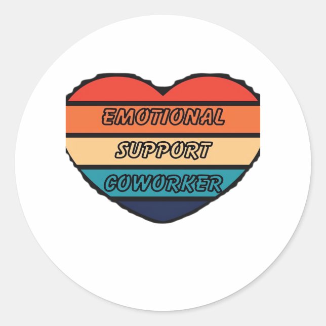 Sticker Rond Amusant d'aide émotionnelle (Devant)