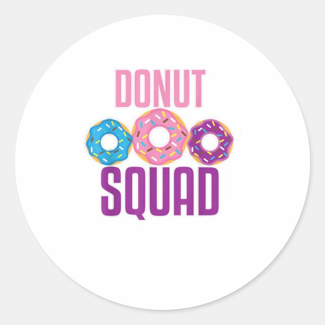 Sticker Rond Amusant Donut Doughnut Lover TShirt (Devant)