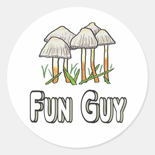 Sticker Rond Amusant Guy Funny Champagne Pun (Devant)