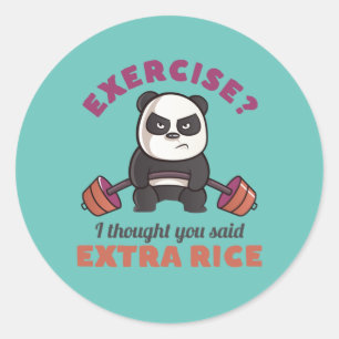 Sticker Rond Amusant Gym Motivation Fitness entraînement et ent