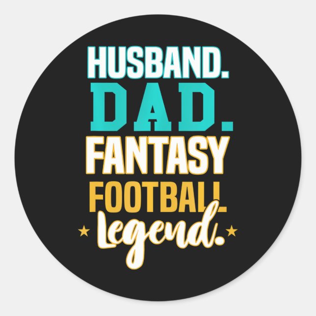 Sticker Rond Amusant Mari Papa Imaginaire Football Légende Père (Devant)