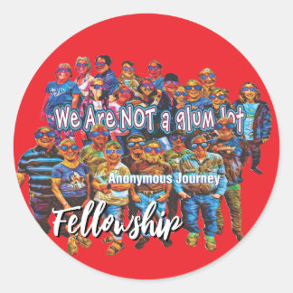 Sticker Rond amusant nous ne sommes pas une devise d'autocollan