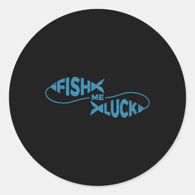 Sticker Rond Amusant Pêche Chuck Pêcheur Poisson Moi Chuck (Devant)