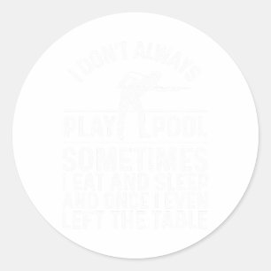 Sticker Rond Amusant Pool Art Pour Hommes Femme Snooker Lover B