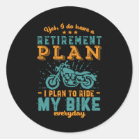 Amusant Retraité Vélo Plan de retraite Ride Moto