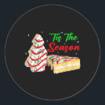 Sticker Rond Amusant Tis Season Christmas Tree Cakes Debbie<br><div class="desc">Amusant Tis Season Christmas Tree Cakes Debbie</div>