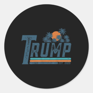 Sticker Rond Amusant Trump Chemise Golfe Des États-Unis Amériqu