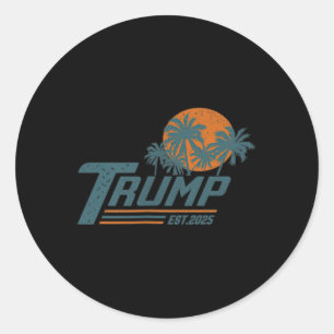 Sticker Rond Amusant Trump Chemise Golfe Des Etats-Unis Est 202