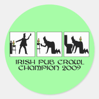 Sticker Rond Amusante cantine irlandaise