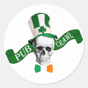 Sticker Rond Amusante cantine irlandaise