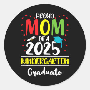 Sticker Rond Amusante Maman Fière D'Un Cl De 2025 Gradu De La M