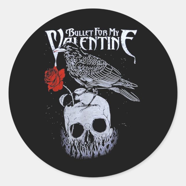 Sticker Rond Amusante Puce Pour Mes Roses De Crâne Valentinee (Devant)
