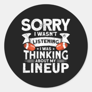 Sticker Rond Amusante tenue de joueur de football d'Imaginaire 