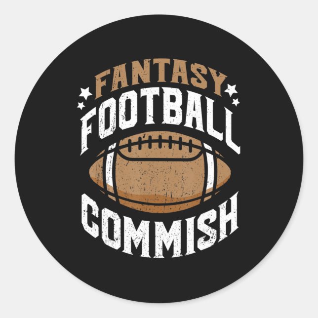 Sticker Rond Amusants Imaginaire Football Commish Commissaire H (Devant)