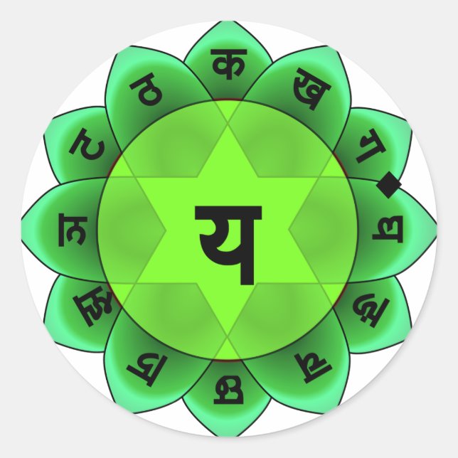 Sticker Rond Anahata Le Coeur Chakra (Devant)