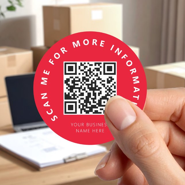 Sticker Rond Analyse du code QR rouge (Créateur téléchargé)