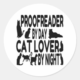 Sticker Rond Analyseur Amoureux des chats