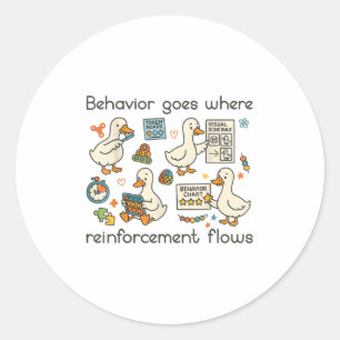 Sticker Rond Analyste Comportement Oie Silly Rbt Aba Therapy Sp