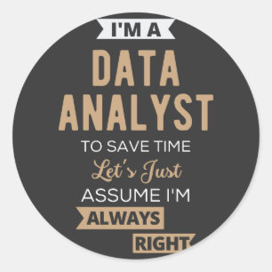 Sticker Rond Analyste de données