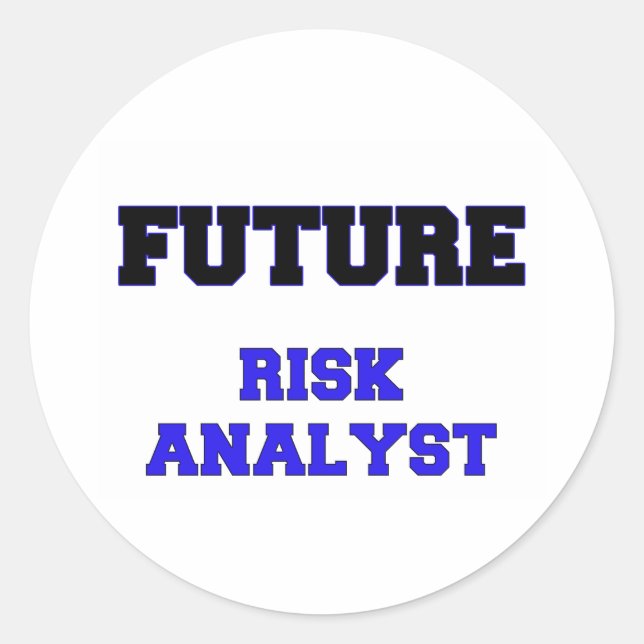 Sticker Rond Analyste des risques futurs (Devant)