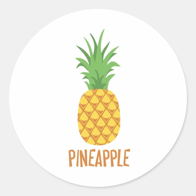 Sticker Rond Ananas (Devant)