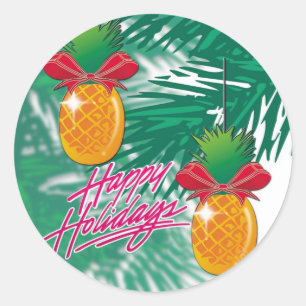 Sticker Rond Ananas