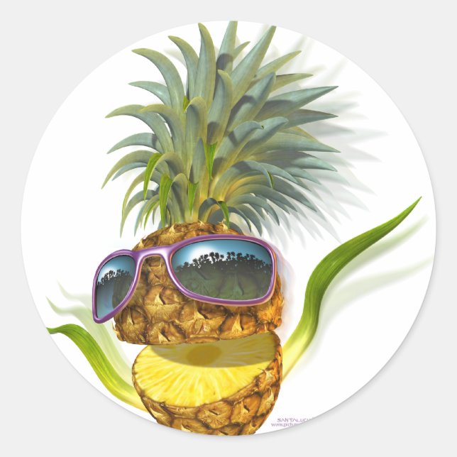 Sticker Rond ananas (Devant)