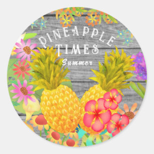 Sticker Rond Ananas