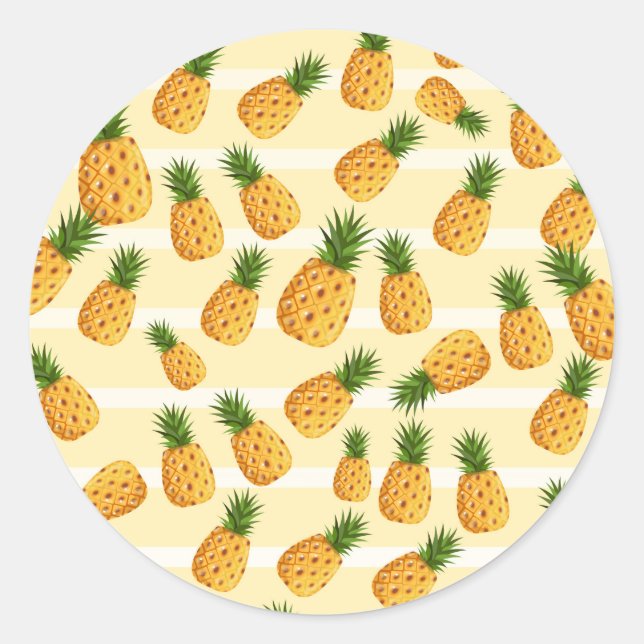 Sticker Rond Ananas (Devant)