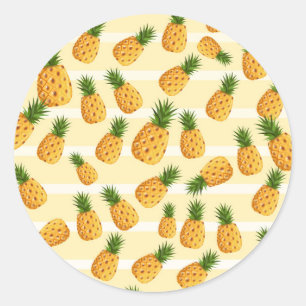 Sticker Rond Ananas