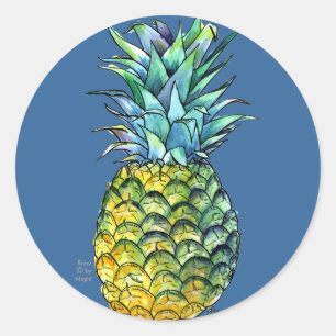 Sticker Rond Ananas