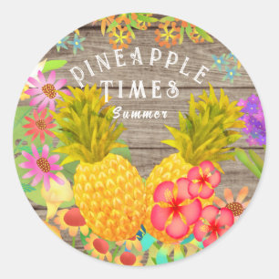 Sticker Rond Ananas