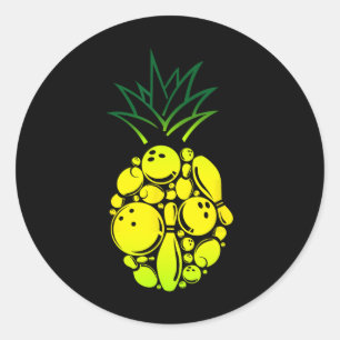 Sticker Rond Ananas au bol drôle